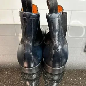 Santoni | Shoes | Santoni Blue Leather Chelsea Boots Men Us  display picture 2